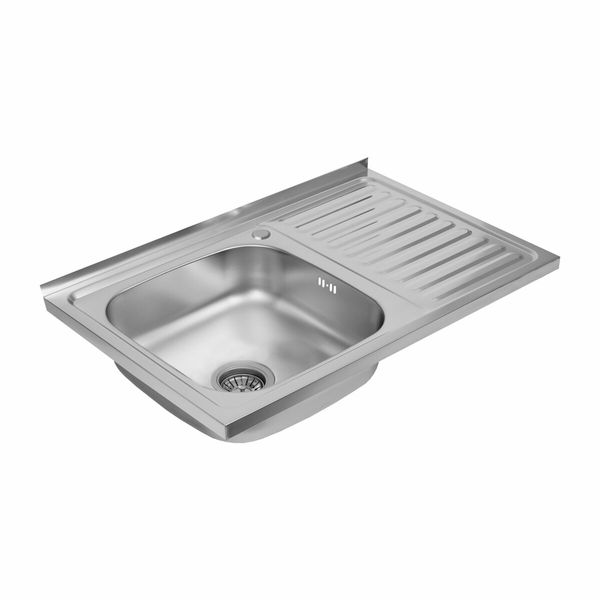 Кухонна мийка з нержавіючої сталі Platinum САТИН 8050 L (0,7/160 мм) 11742 фото