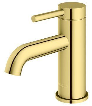 Смеситель для раковины (умывальника) KOHLMAN AXEL GOLD низкий * QB100AGD фото