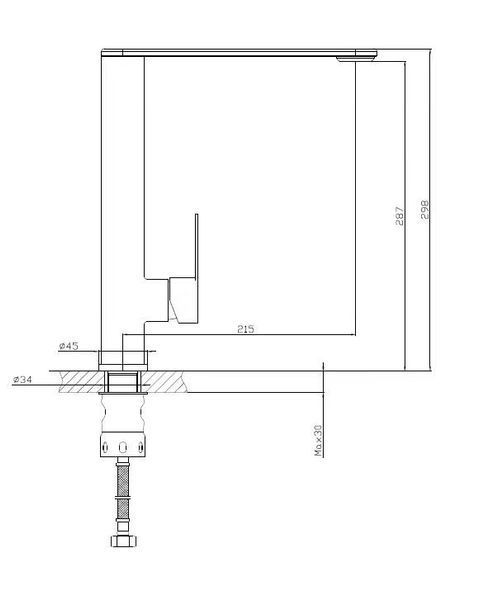 Cмеситель кухонный для мойки из нержавейки Nett OS-30 93 фото