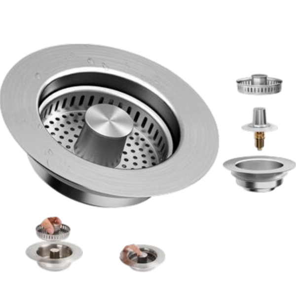 Комплект кухонной мойки Kraft HM 6045 DECOR (3.0/1.0 мм)+Смеситель для кухни с гибким изливом Pllen&oacute; S35011 фото