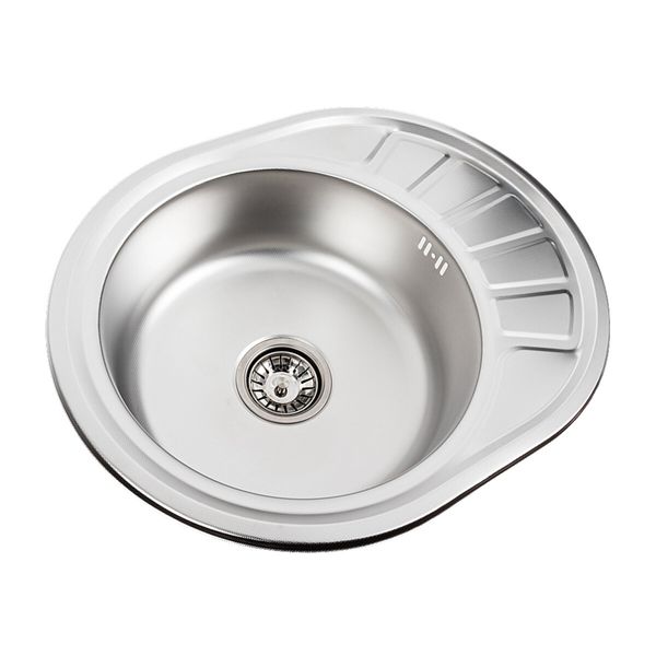Кухонна мийка з нержавіючої сталі Platinum ДЕКОР 5745 (0,6/170 мм) 11551 фото