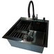 Комплект кухонної мийки Kraft -NANO BLACK 5050HM PVD S3713 фото 5