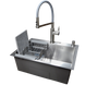 Комплект кухонной мойки Kraft HM 6045 DECOR (3.0/1.0 мм)+Смеситель для кухни с гибким изливом Pllen&oacute; S35011 фото 7