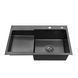 Кухонна мийка Kroner KRP Schwarze - 7848RHM PVD (3.0/1.0 мм) CV030024 фото 3