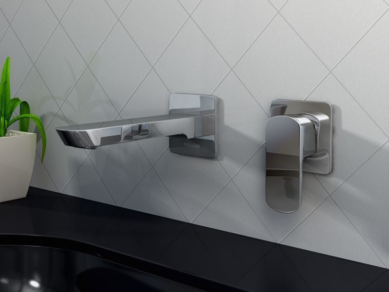 Змішувач для раковини (умивальника) KOHLMAN FOXAL CHROME + BOX прихованого монтажу QW180F фото