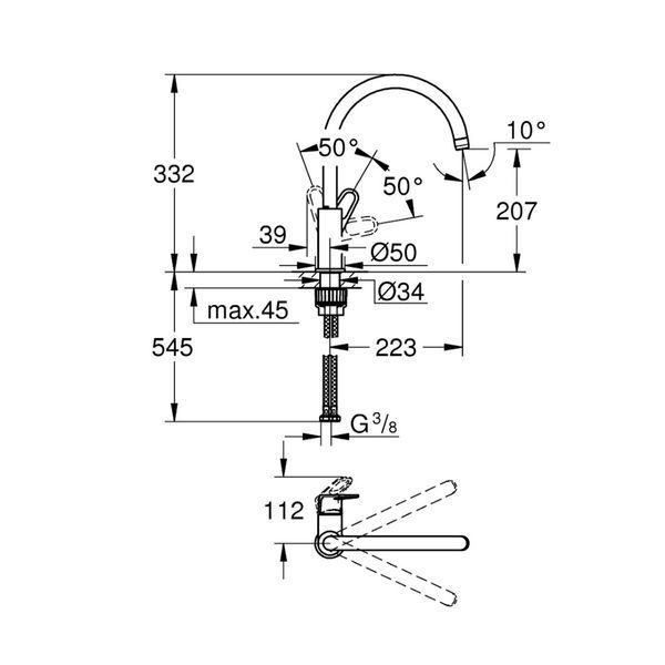Смеситель для кухни Grohe Start Flow 31555001 CV030532 фото