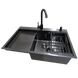 Комплект кухонної мийки Kraft&nbsp;HM&nbsp;- 7848ALB&nbsp;PVD&nbsp;(3.0/1.0 мм) S3664 фото 1