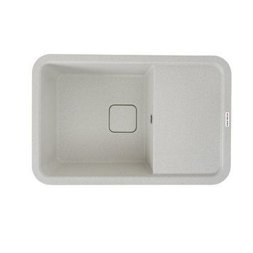 Гранитная мойка для кухни VALESO CUBE 7850 матовая Белая в точку 48788 фото