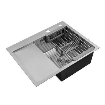 Кухонная мойка Kroner KRP Geb&uuml;rstet - 6350RHM (3.0/1.0 мм) CV031321 фото
