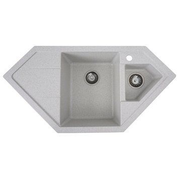 Гранитная мойка для кухни Platinum 9950 PANDORA матовая Топаз 3687 фото