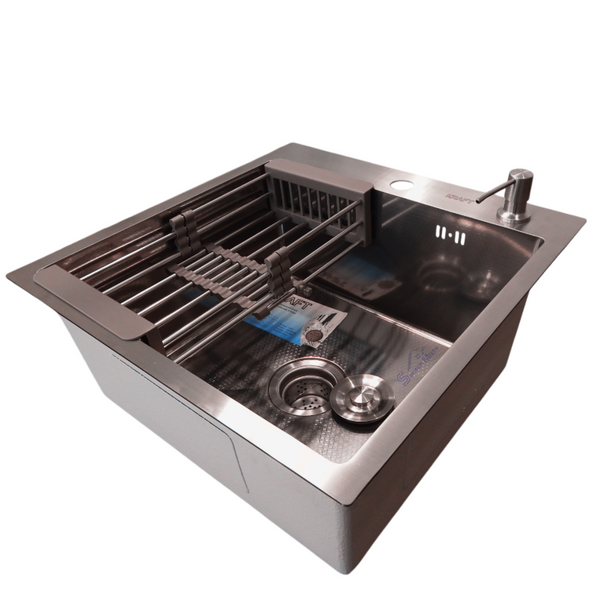 Комплект кухонной мойки Kraft -NANO BLACK 5050HM PVD S4980 фото
