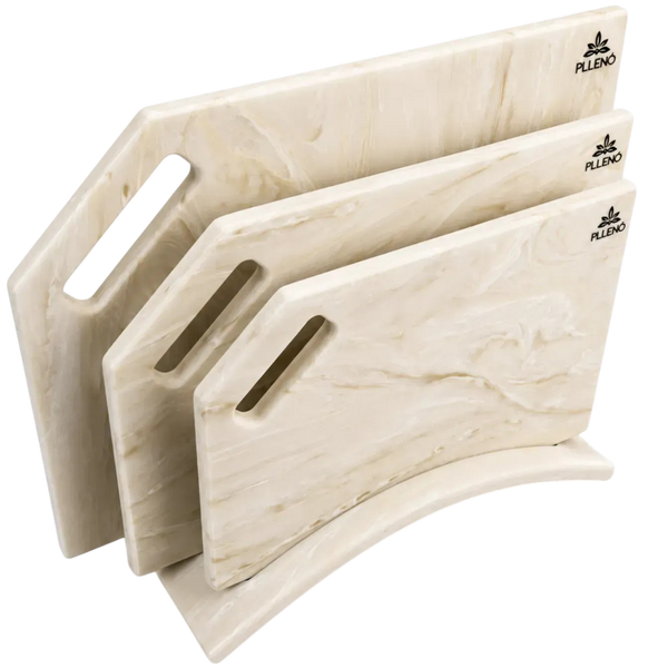 Набір кухонних дошок зі штучного каменю Pllen&oacute; Grand Set pearl marble S70207 фото