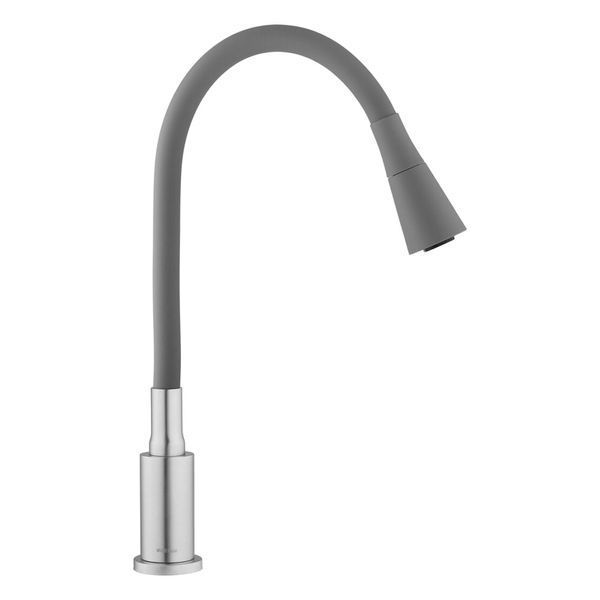 Комплект кухонной мойка Kraft KRF 5050 decor (3.0/1.0 мм)+Смеситель для кухни Kroner KRP Edelstahl Klassisch &ndash; ESG031GRA S4357 фото