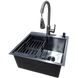 Кухонна мийка Kraft HM 50х50 NANO BLACK PVD (3.0/1.0 мм) Decor S1042 фото 4