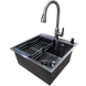 Кухонна мийка Kraft HM 50х50 NANO BLACK PVD (3.0/1.0 мм) Decor S1042 фото 1