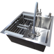 Комплект кухонной мойка Kraft KRF 5050 decor (3.0/1.0 мм)+Смеситель для кухни Kroner KRP Edelstahl Klassisch &ndash; ESG031GRA S4357 фото 7