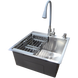 Комплект кухонной мойка Kraft KRF 5050 decor (3.0/1.0 мм)+Смеситель для кухни Kroner KRP Edelstahl Klassisch &ndash; ESG031GRA S4357 фото 3