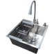 Комплект кухонной мойка Kraft KRF 5050 decor (3.0/1.0 мм)+Смеситель для кухни Kroner KRP Edelstahl Klassisch &ndash; ESG031GRA S4357 фото 1