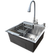 Комплект кухонной мойка Kraft KRF 5050 decor (3.0/1.0 мм)+Смеситель для кухни Kroner KRP Edelstahl Klassisch &ndash; ESG031GRA S4357 фото 2