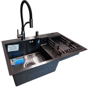 Комплект кухонной мойки Kraft&nbsp;HM&nbsp;- 7848 ARB&nbsp;PVD&nbsp;(3.0/1.0 мм) S4804 фото