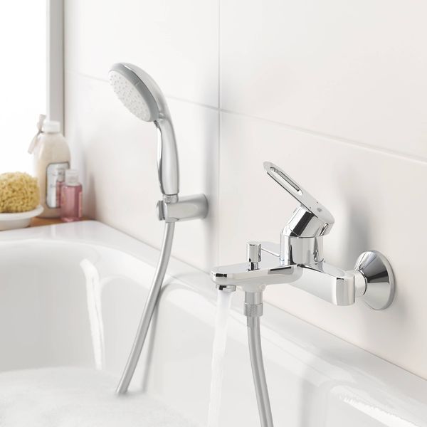 Змішувач для ванни Grohe BauLoop 23603000 з душовою стійкою Vitalio Start 26951001 CV037229 фото
