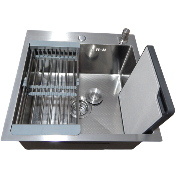 Комплект кухонної мийки Kraft KRF 5050 decor (3.0/1.0 мм) S14090 фото