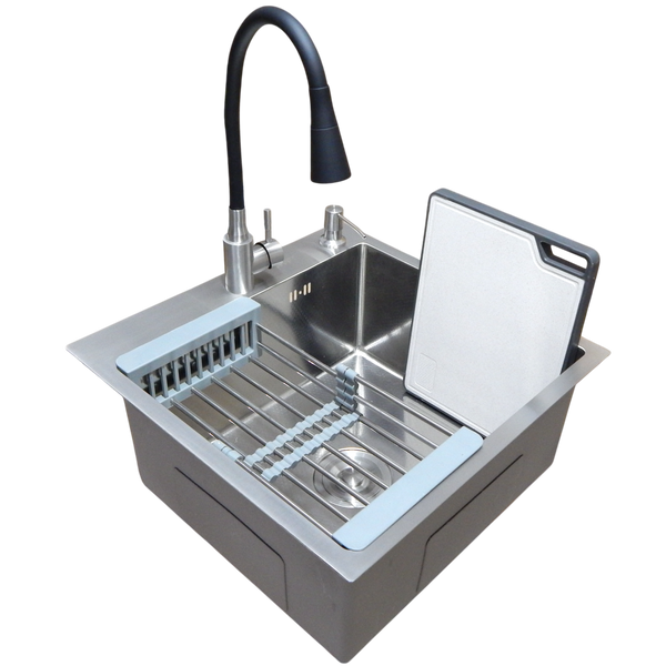Комплект кухонної мийки Kraft KRF 5448 DECOR (3.0/1.0 мм) S4954 фото