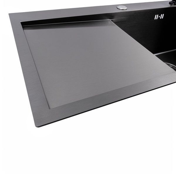 Кухонна мийка PVD чорна VALESO CM 78*43 R Handmade 50204 фото
