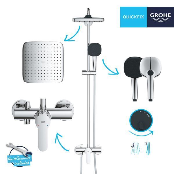 Душова система Grohe QuickFix Vitalio Comfort System 250 26985001 CV033967 фото