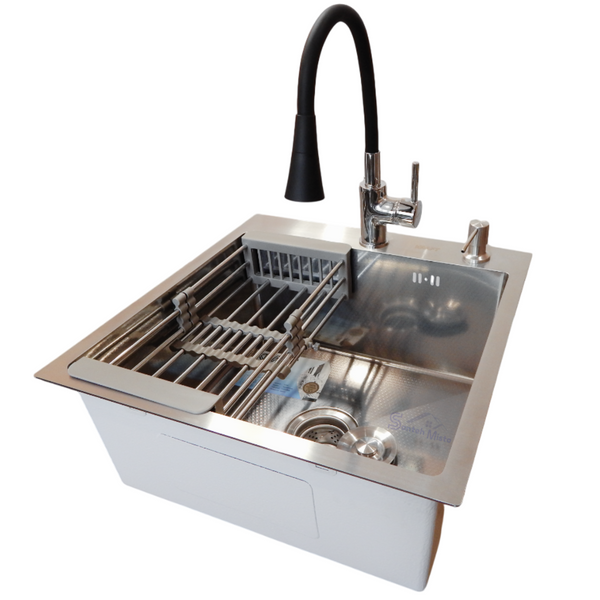 Комплект кухонної мийки Kraft KRF 5050 decor (3.0/1.0 мм) S4854 фото