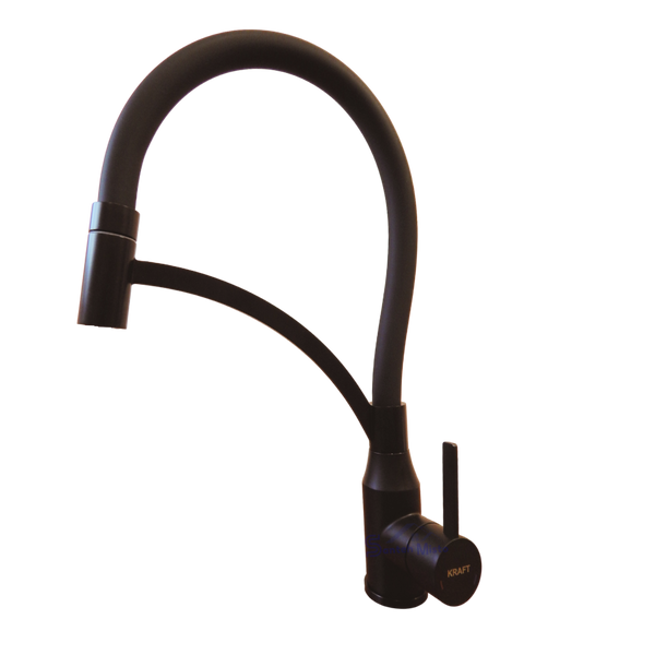 Комплект кухонної мийки Kraft HM 50х50 NANO BLACK (DECOR) PVD (3.0/1.0 мм) S4804 фото