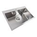Кухонна мийка Platinum Handmade 650х450х220 (товщина 3,0/1,5 мм корзина та дозатор в комплекті) 23576 фото 5