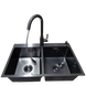 Комплект кухонной мойки Kraft NANO BLACK PVD 7848 HM PVD (3.0/1.0 мм) Decor S3689 фото 5