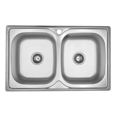 Кухонна мийка Kroner KRP Satin - 7948Z (0.8 мм) CV025445 фото