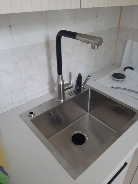 Мийка кухонна накладна 1.5 мм з нержавійки 45 см Nett NS-5245 270 фото