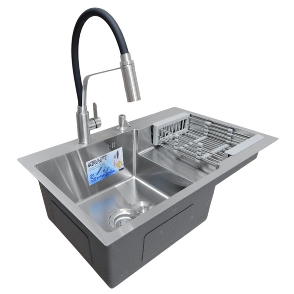 Комплект кухонної мийки Kraft Handmade HS R 780х480 (3.0/1.0 мм) S4981 фото