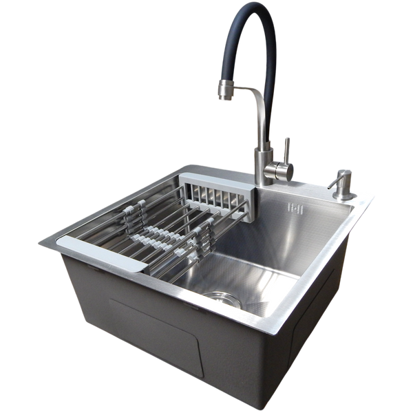 Комплект кухонної мийки Kraft KRF 5050 decor (3.0/1.0 мм) SM203704 фото