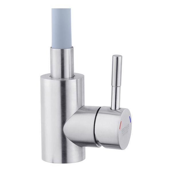 Комплект кухонної мийки Kraft KRF 6045 DECOR (3.0/1.0 мм)+Змішувач для кухні з гнучким виливом Kroner KRP Edelstahl Klassisch - ESG035GRA S20593 фото