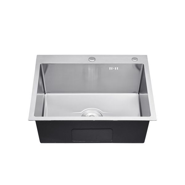 Комплект кухонной мойки Kroner KRP Derby - 6050HM Brush (2,5/0,5 мм) S4781 фото