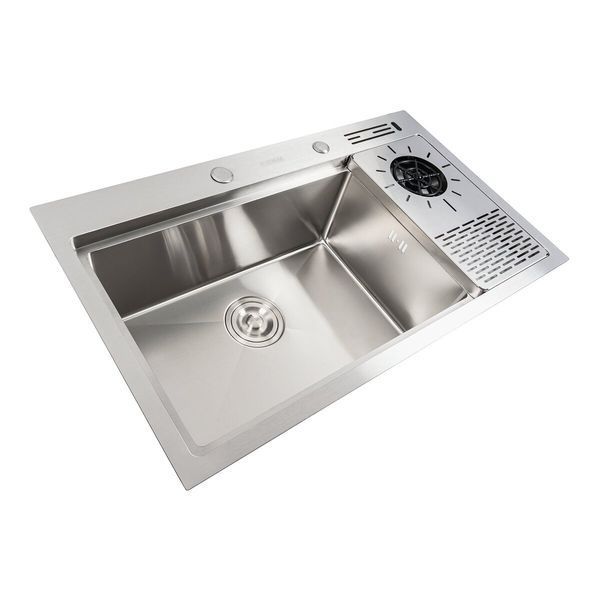 Кухонна мийка нержавійка 78*46 Platinum Handmade 42224 фото