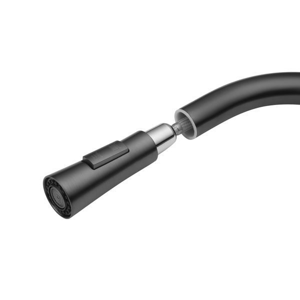 Комплект кухонної мийки Kraft HM 50х50 NANO BLACK PVD (3.0/1.0 мм) DEKOR S3666 фото
