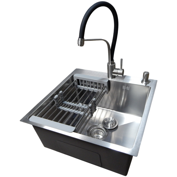 Комплект кухонної мийки Kraft KRF 5050 decor (3.0/1.0 мм) SM203704 фото