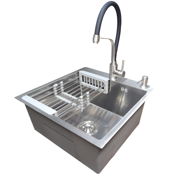 Комплект кухонної мийки Kraft KRF 5050 decor (3.0/1.0 мм) SM203704 фото