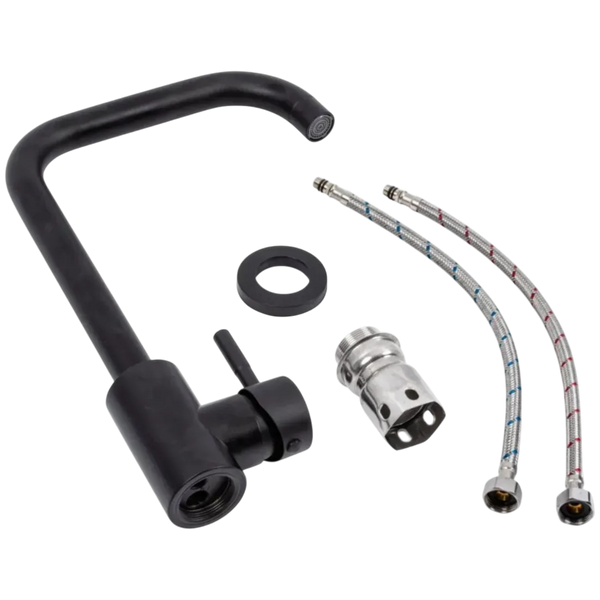 Комплект кухонної мийки Kraft&nbsp;HM&nbsp;- 7848ALB&nbsp;PVD&nbsp;(3.0/1.0 мм) S3616 фото