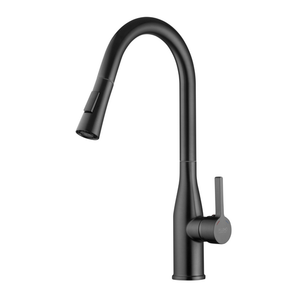 Комплект кухонної мийки Kraft HM 50х50 NANO BLACK PVD (3.0/1.0 мм) DEKOR S3666 фото