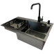 Комплект кухонної мийки Kraft&nbsp;HM&nbsp;- 7848ALB&nbsp;PVD&nbsp;(3.0/1.0 мм) S3616 фото 1