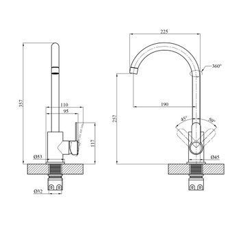 Смеситель для кухни Agua Elposo-INOX035 CV035455 фото