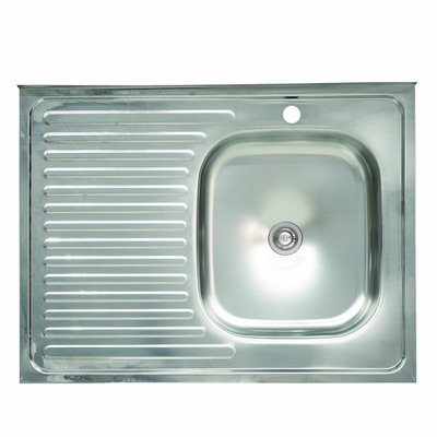 Мийка кухонна з нержавіючої сталі Platinum 8060 R (0,4/120 мм) 11790 фото