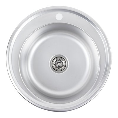 Кухонна мийка з нержавіючої сталі Platinum 510 ДЕКОР (0,6/170 мм) 11575 фото