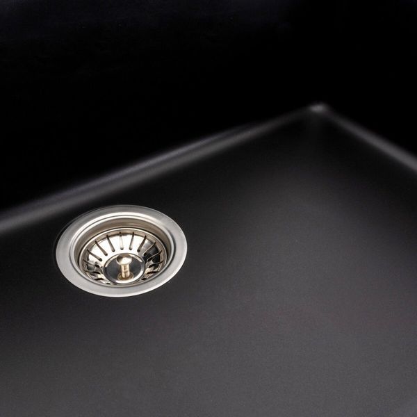 Гранітна мийка для кухні Platinum 7945 Paruana матова Чорна 39810 фото
